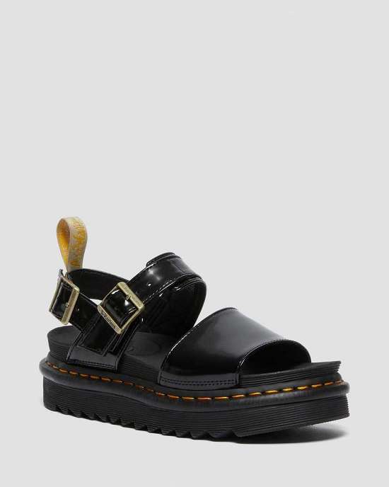 Sandalias Veganas Dr. Martens Voss Strap Mujer Negros MX-15027
